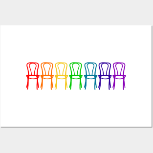 Improv Rainbow Chairs Posters and Art